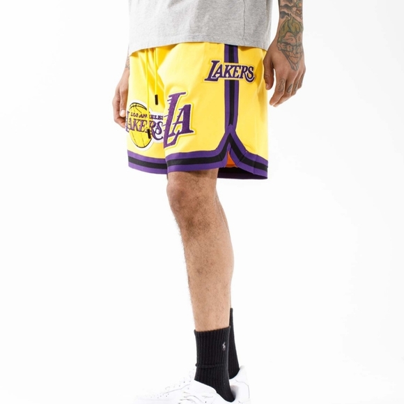 PRO STANDARD LOS ANGELES LAKERS PRO TEAM SHORTS - Picture 2 of 4